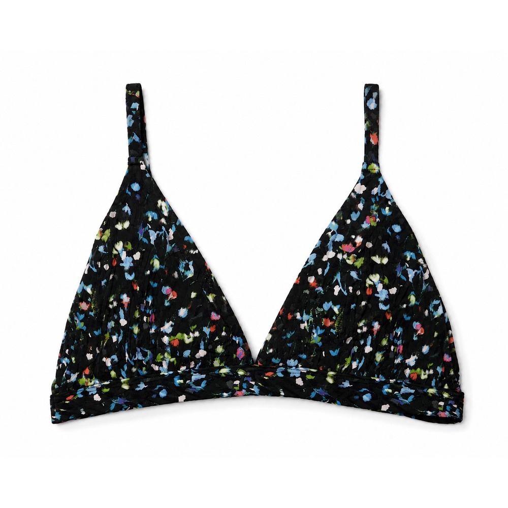 Fabletics Fine Touch Triangle Bralette Floral Mesh XL NWT